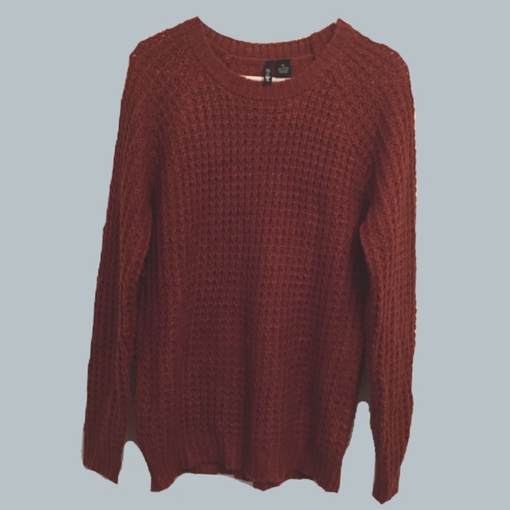FREE w/ purchase! Rust colored boyfriend sweater.